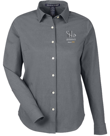 GLOBATECH - DG505W - Chemise Spencer popeline  femme - BR. 13122 (AVG) + BR. 13127 (NUQUE)