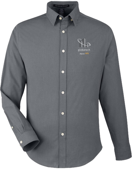 GLOBATECH - DG505 - Chemise Spencer en popeline homme - BR. 13122 (AVG) + BR. 13127 (NUQUE)