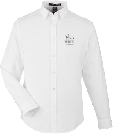 GLOBATECH - DG505 - Chemise Spencer en popeline homme - BR. 13122 (AVG) + BR. 13127 (NUQUE)