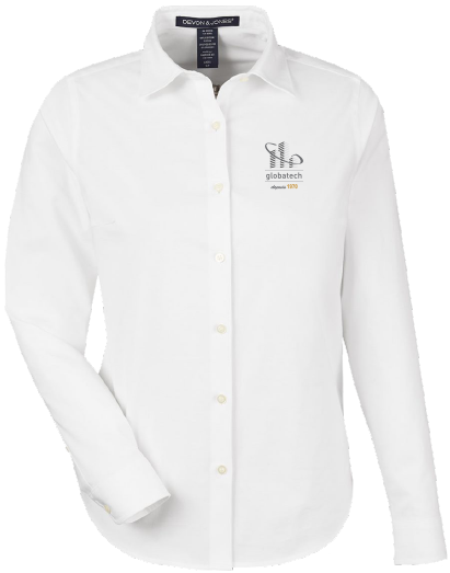 GLOBATECH - DG505W - Chemise Spencer popeline  femme - BR. 13122 (AVG) + BR. 13127 (NUQUE)