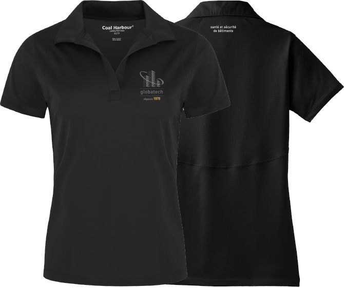 GLOBATECH ADMINISTRATION - L445 polo anti-accroc femme - BR. 13122 (AVG) - BR. 13127 (NUQUE)