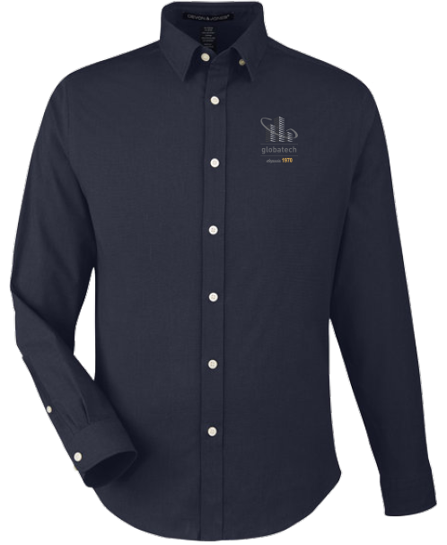 GLOBATECH - DG505 - Chemise Spencer en popeline homme - BR. 13122 (AVG) + BR. 13127 (NUQUE)