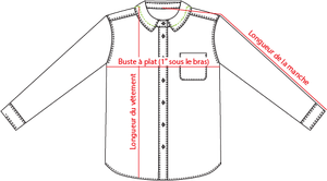 Charte de grandeur DG505 (S à 4XL)