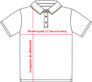 Charte de grandeur S445 (XS à 6XL)