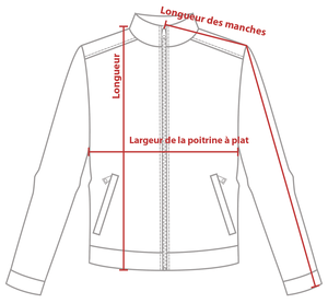Charte de grandeur SW520L (XS à 2XL)